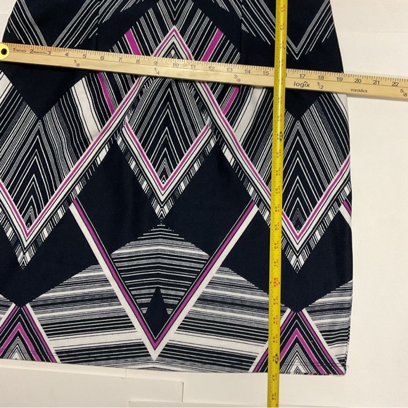 Cato Midi Dress Black White Red Diamond Design Short Sleeve Size 14 - Picture 11 of 16